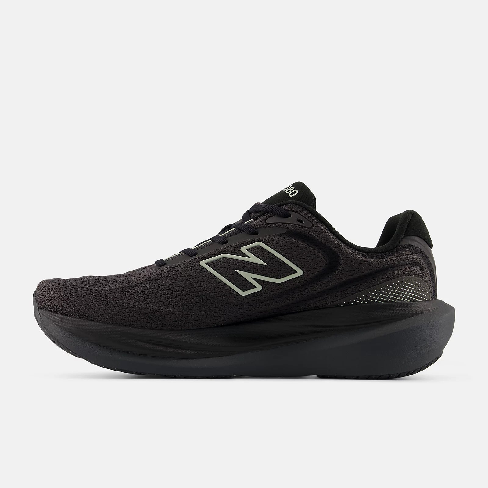 New Balance Men's Fresh Foam X 1080v15 Running Shoe - Black with Faded Black and Olivine