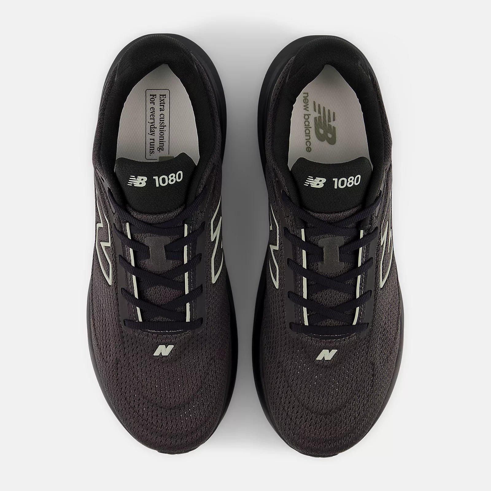 New Balance Men's Fresh Foam X 1080v15 Running Shoe - Black with Faded Black and Olivine