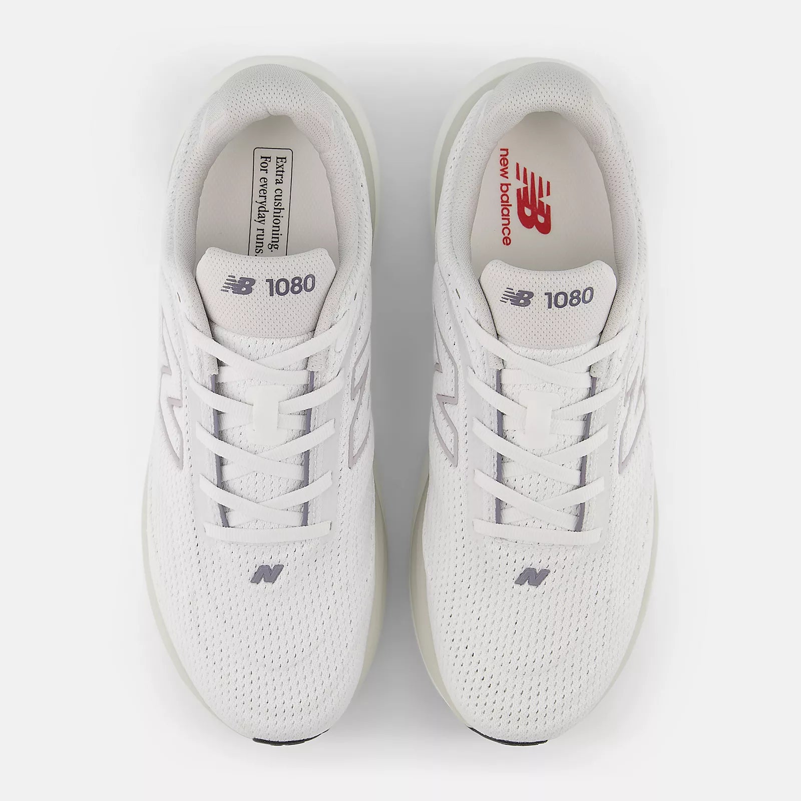 New Balance Men's Fresh Foam X 1080v15 Running Shoe - NB 103 White with Truffle Salt and Grey Matter