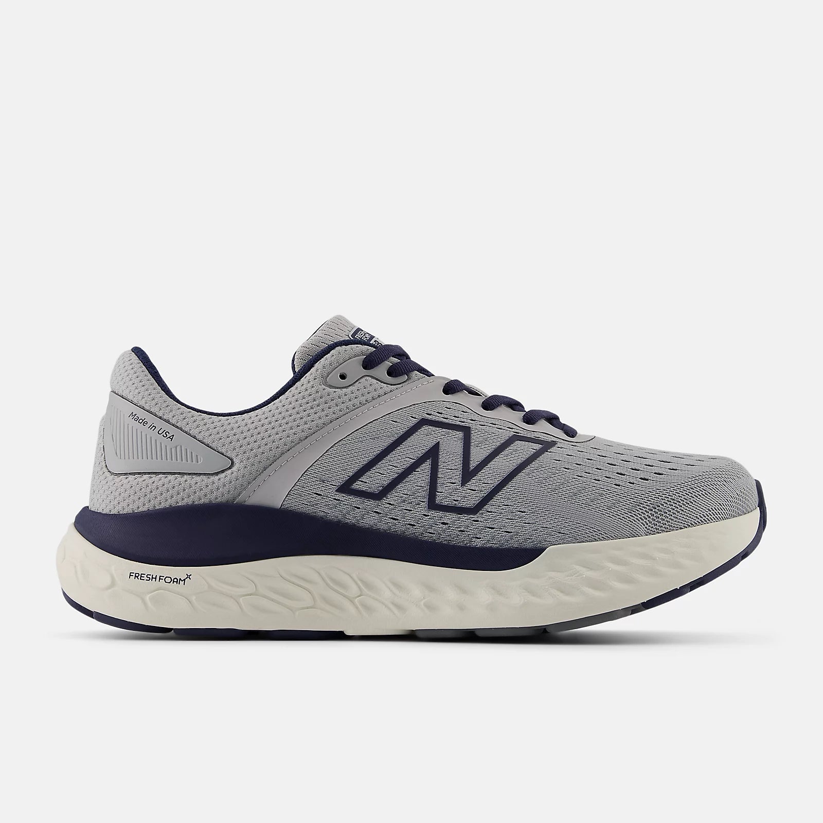 New Balance Men's Fresh Foam X 1540v4 Running Shoe - Aluminum Grey with NB Navy