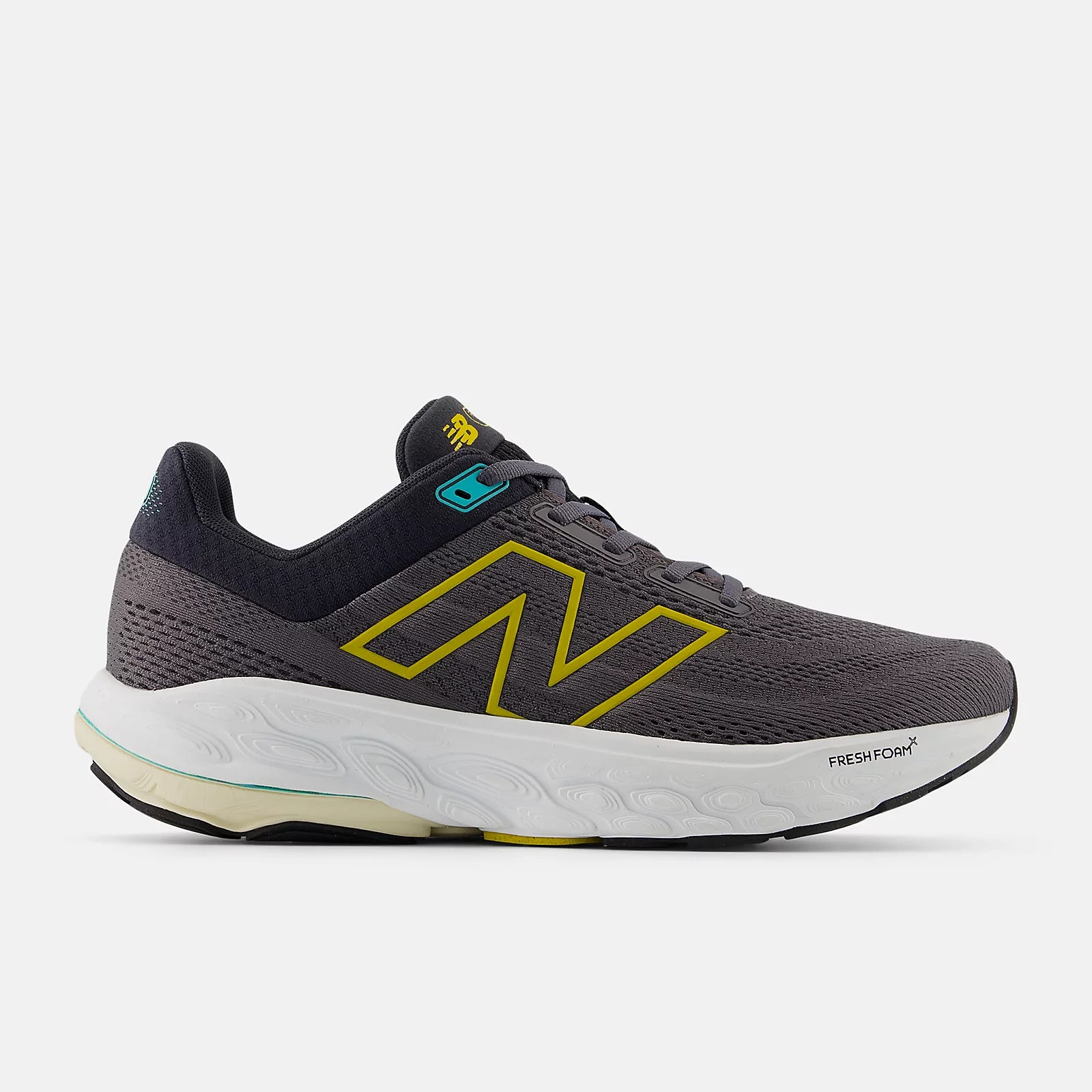 New Balance Men's Fresh Foam X 860v14 Running Shoe - Magnet with Ginger Lemon and Cyber Jade