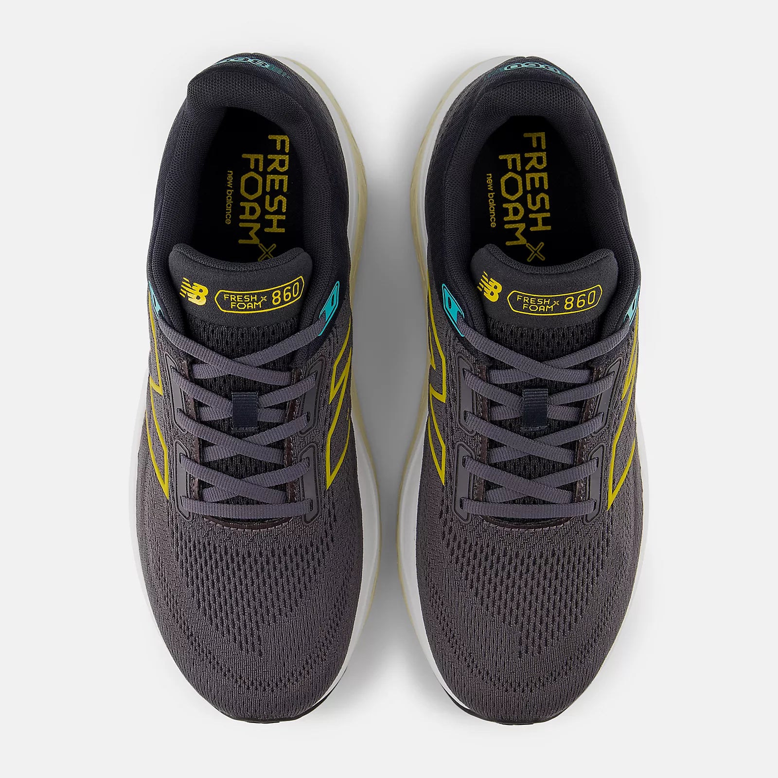 New Balance Men's Fresh Foam X 860v14 Running Shoe - Magnet with Ginger Lemon and Cyber Jade