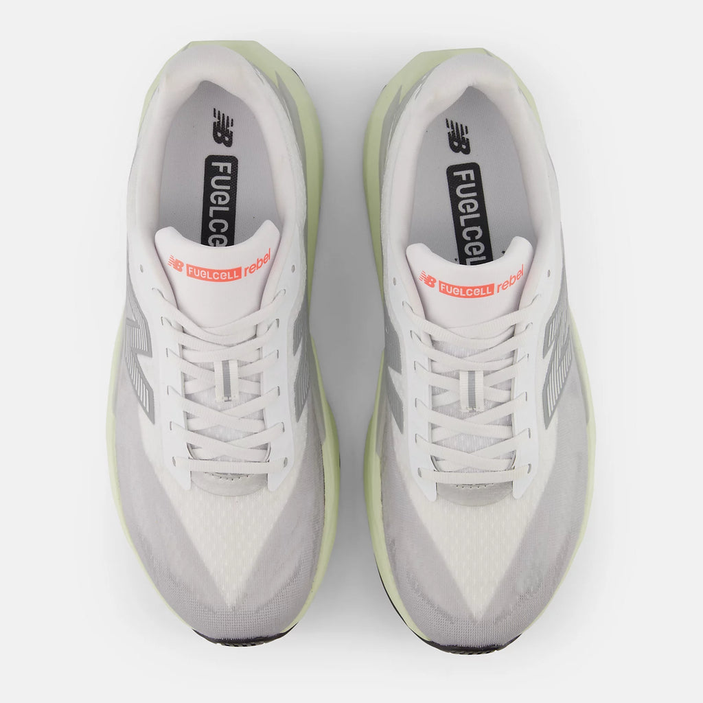 New Balance Men's FuelCell Rebel v5 Running Shoe - Raincloud with White and Mineral