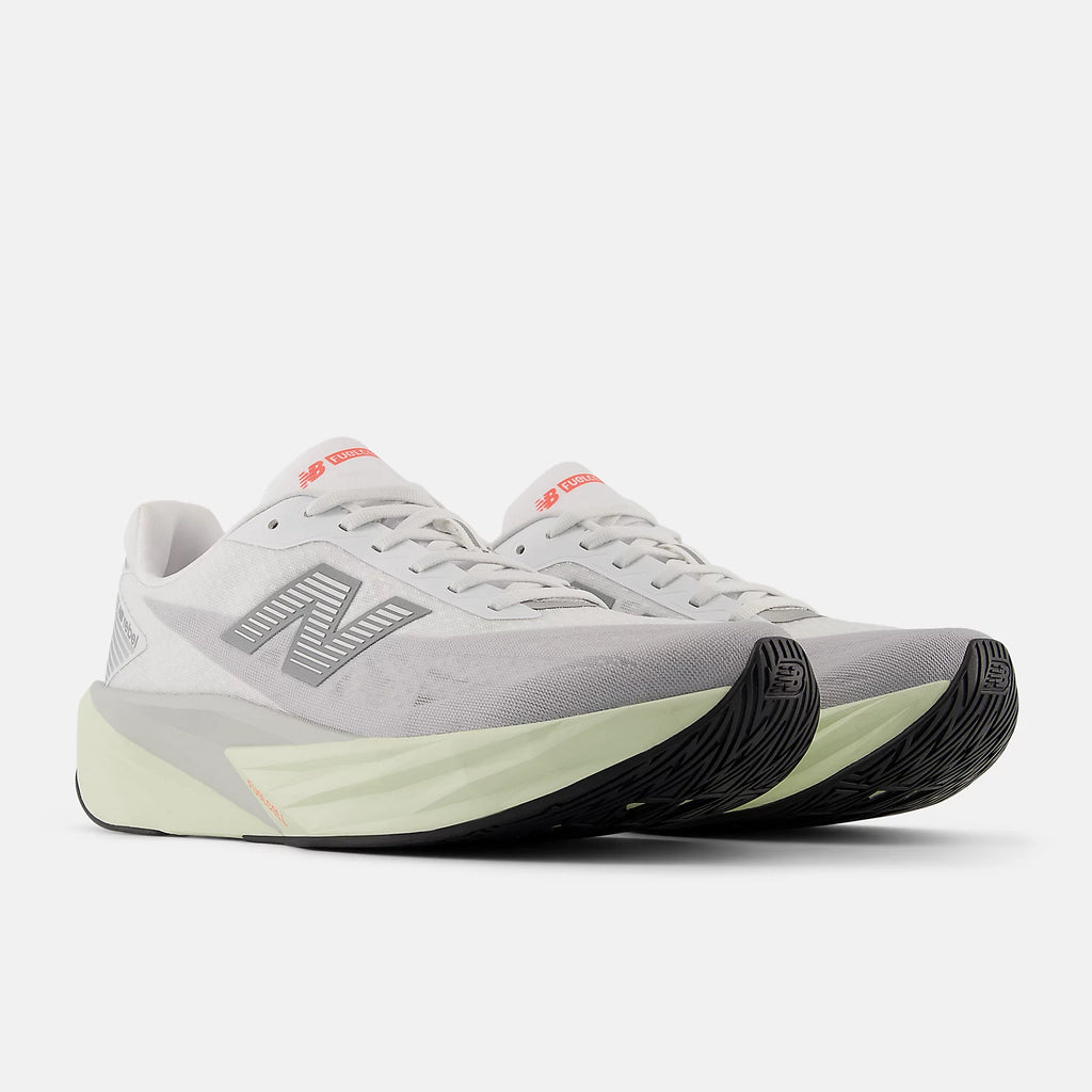 New Balance Men's FuelCell Rebel v5 Running Shoe - Raincloud with White and Mineral