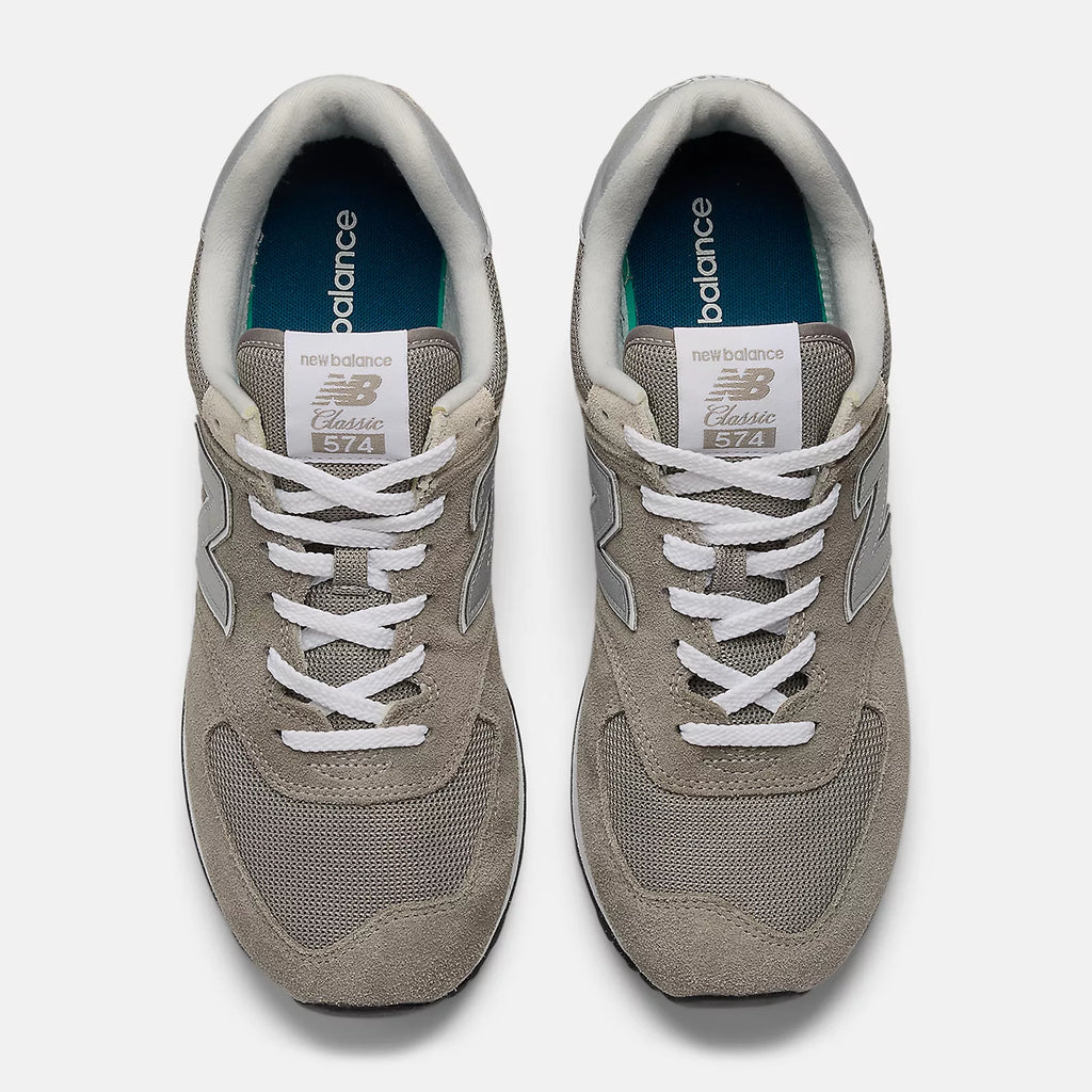 New Balance Men's 574 Core Lightweight Running Shoe - White Grey