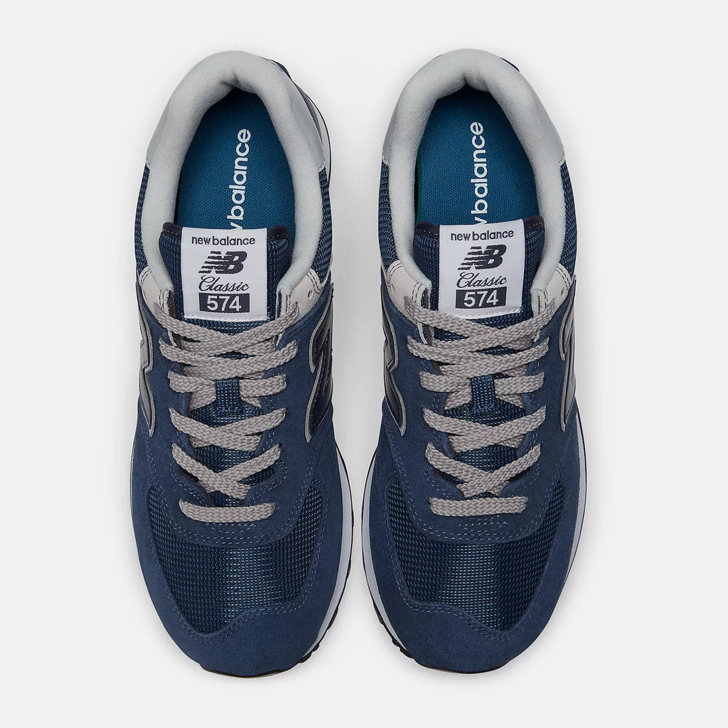 New Balance Men's 574 Core Lightweight Running Shoe - White Navy