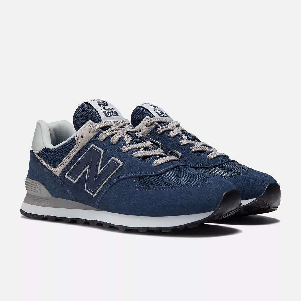 New Balance Men's 574 Core Lightweight Running Shoe - White Navy