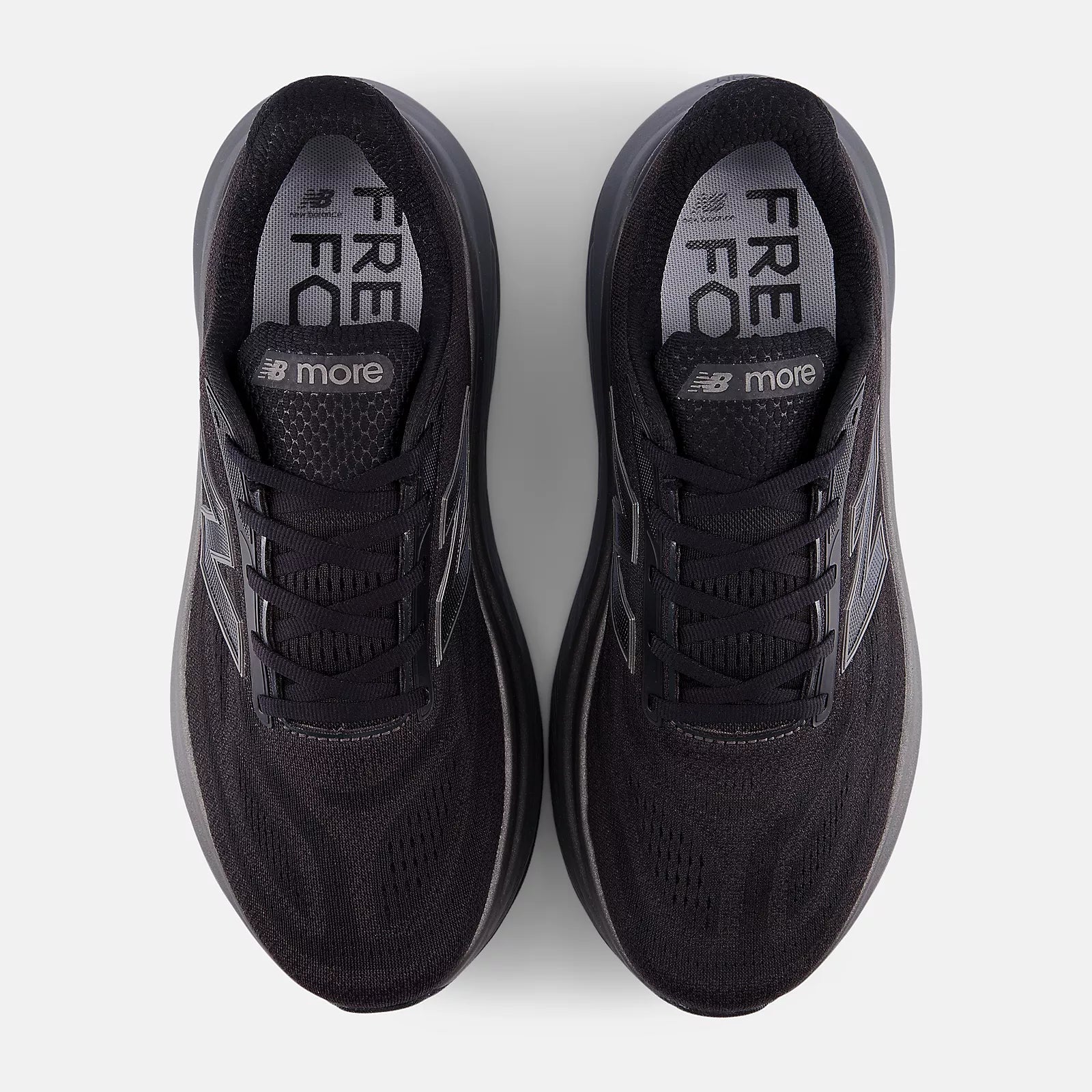 New Balance Men's Fresh Foam X More v6 Cushioned Running Shoe - Black with Castlerock and Black Metallic