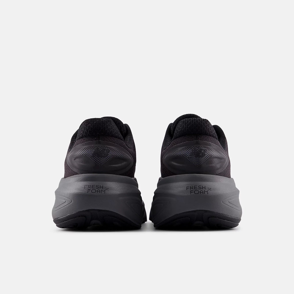 New Balance Men's Fresh Foam X More v6 Cushioned Running Shoe - Black with Castlerock and Black Metallic