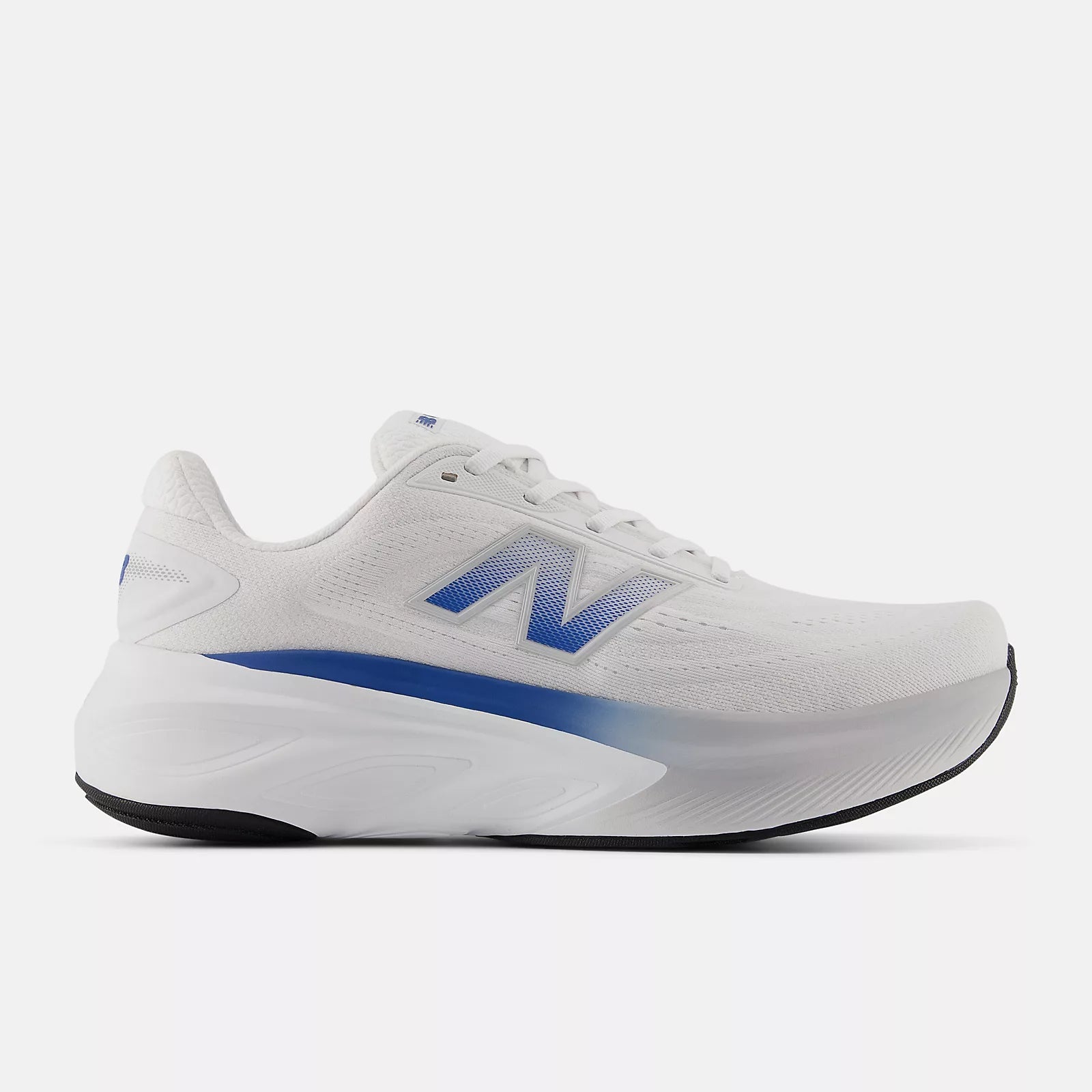 New Balance Men's Fresh Foam X More v6 Cushioned Running Shoe - NB 103 White with Blue Agate and Reflection