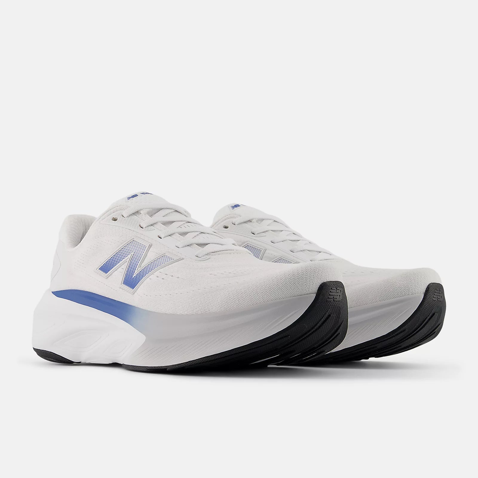 New Balance Men's Fresh Foam X More v6 Cushioned Running Shoe - NB 103 White with Blue Agate and Reflection