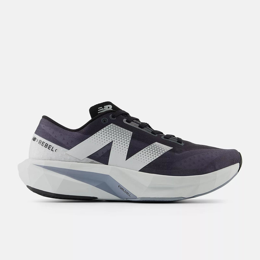 New Balance Men's FuelCell Rebel v4 Running Shoe - Gaphite with Black and Quartz Grey