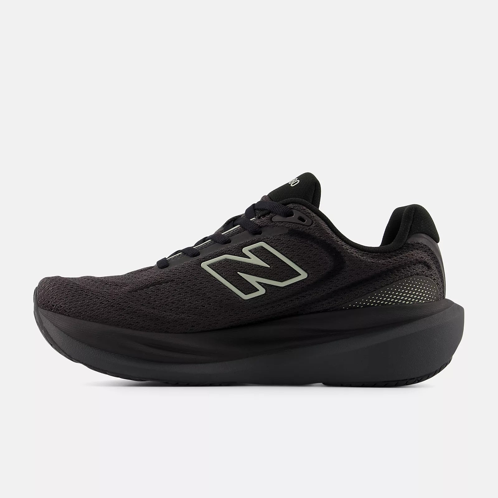 New Balance Women's Fresh Foam X 1080v15 Running Shoe - Black with Olivine and Faded Black