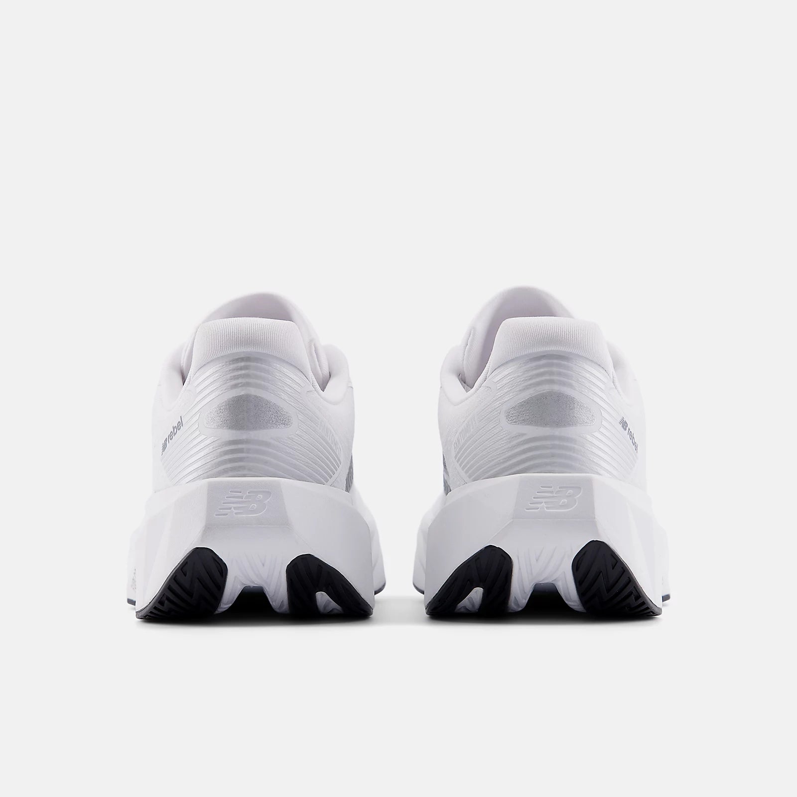 New Balance Women's FuelCell Rebel v5 Running Shoe - White with Silver Metallic and Black