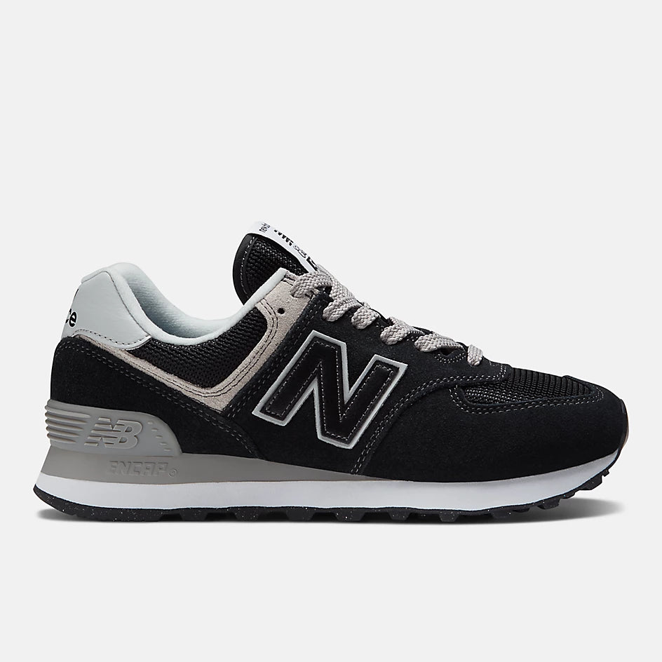 New Balance Women's 574 Core Lifestyle Sneaker - White Black